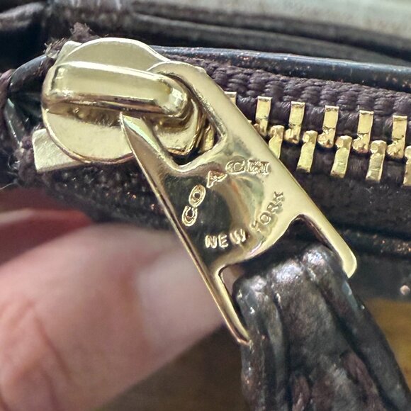 COACH GLITTER STAR WRISTLET WALLET CLUTCH BROWN  LMT EDITION SPARKLE - Picture 9 of 12